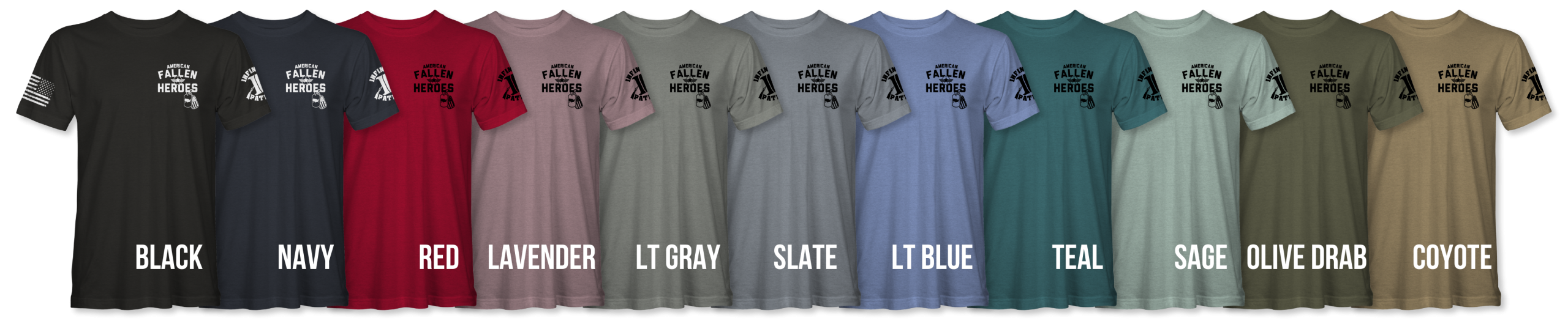 t-shirt colors infinite patriot