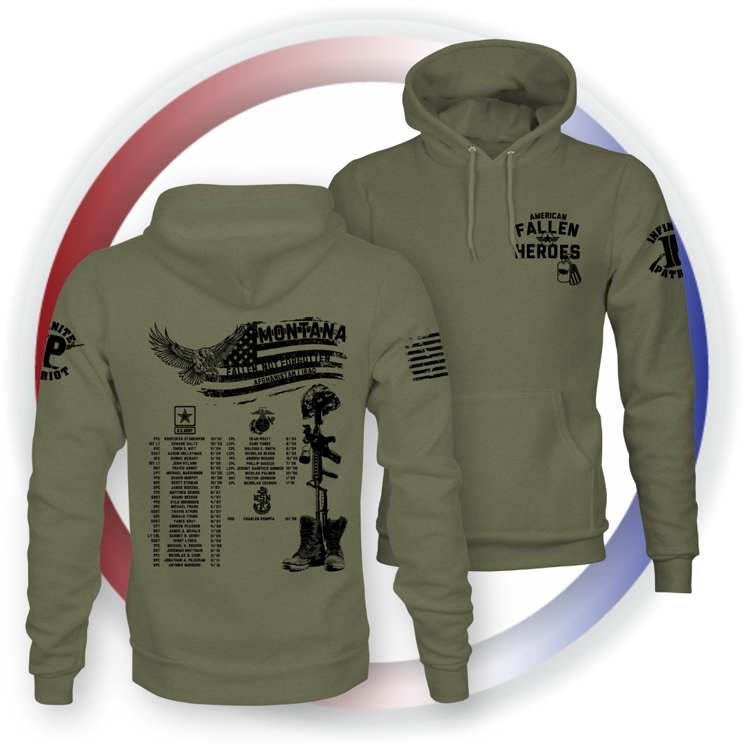 infinite patriot red white & remember event hoodies