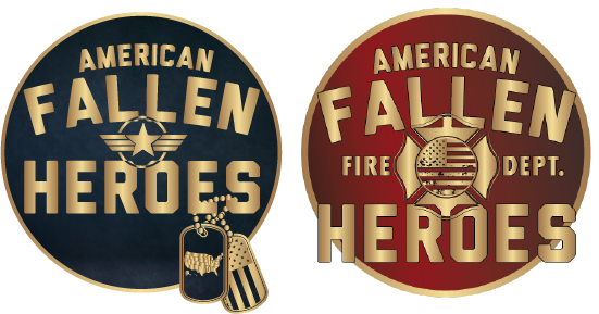 american fallen heroes military and fire badge