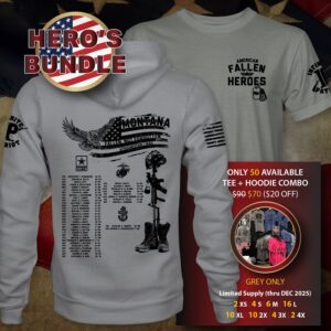 Montana Hero's Bundle Iraq & Afghanistan Tribute Hoodie & Tee Combo